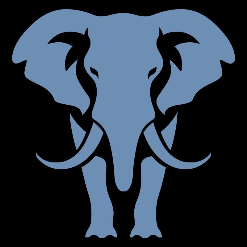 Logo blanc Elephant Silhouette