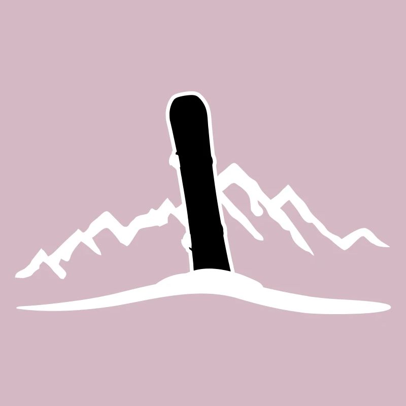Snowboard and mountains
