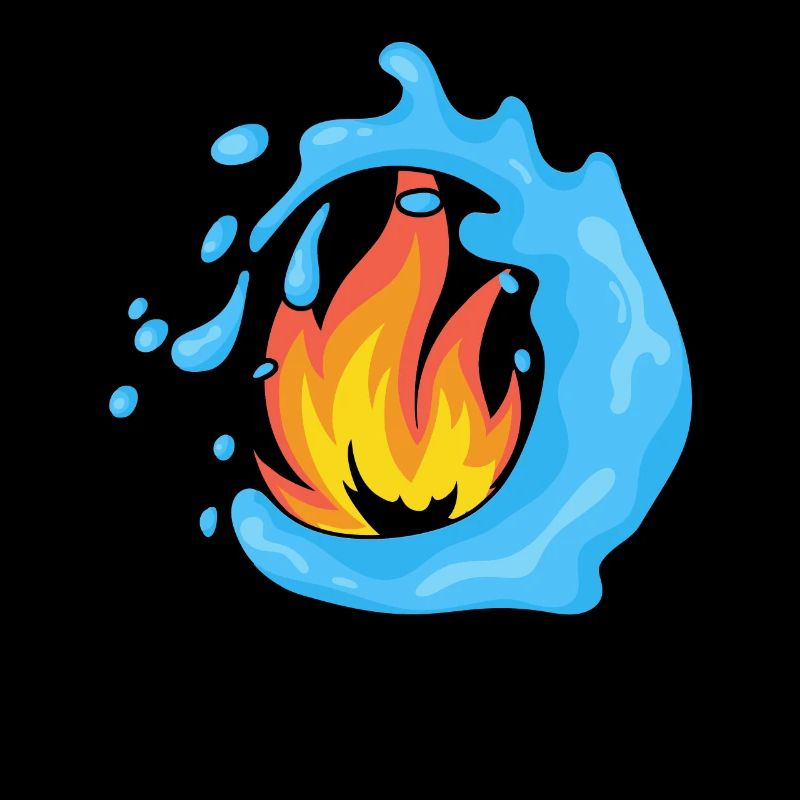 Elemente Feuer und Wasser