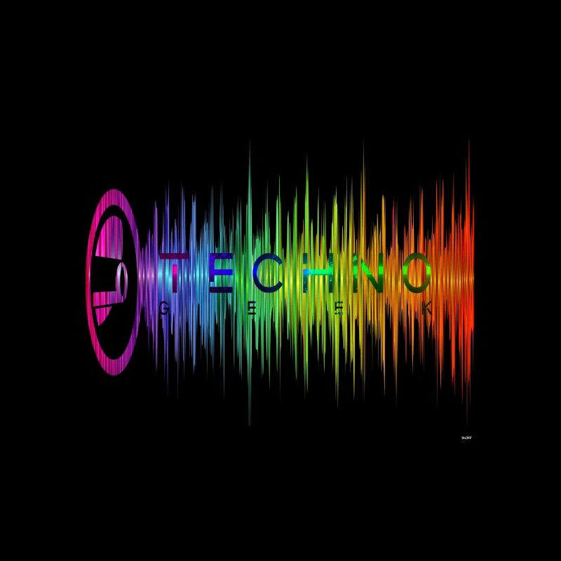 Techno Geek Equalizer Bunte EDM-Musik