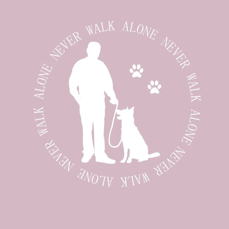 Hunde Spruch Gassi Never walk alone