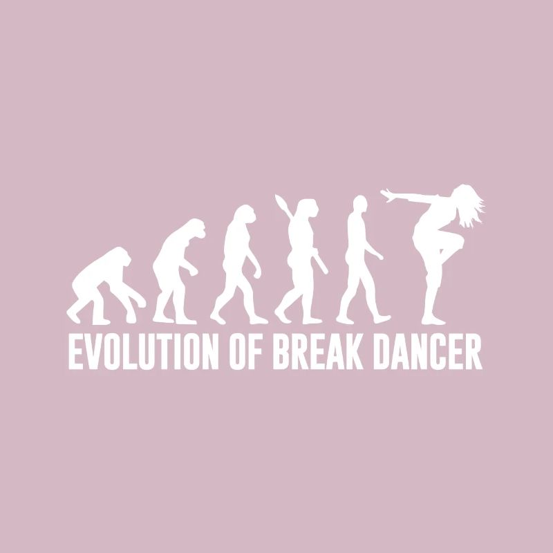 Breakdance evolution dancing girl
