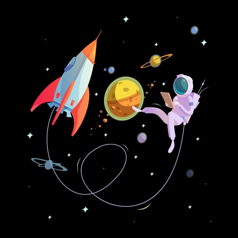 Fusée spatiale astronaute voyage dans l'espace