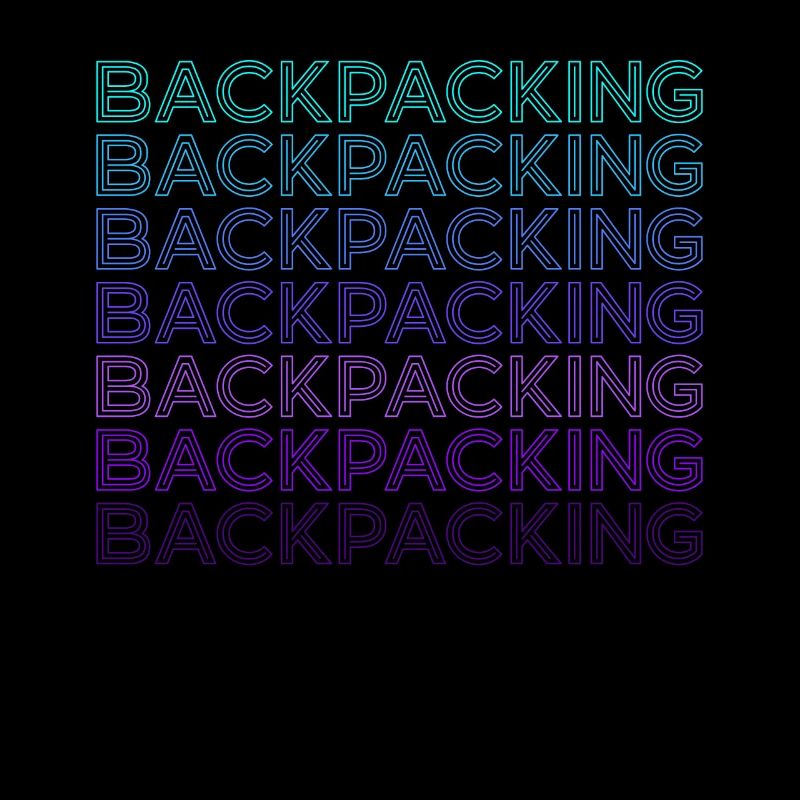 Backpacking Camping Hiking Retro