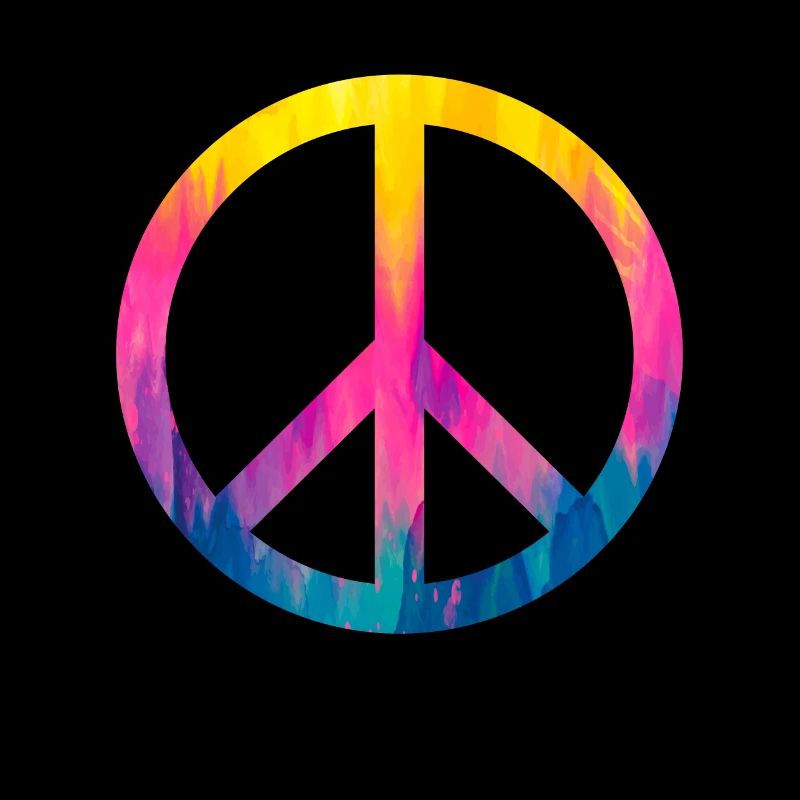 Retro Design Friedenszeichen Peace Zeichen