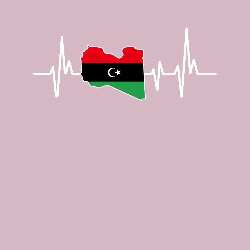 Heartbeat Design Drapeau libyen Libye