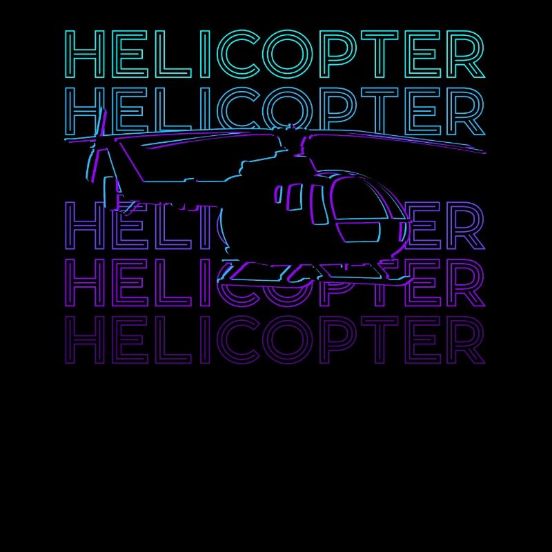 Hubschrauber Pilot Chopper Kopter Retro