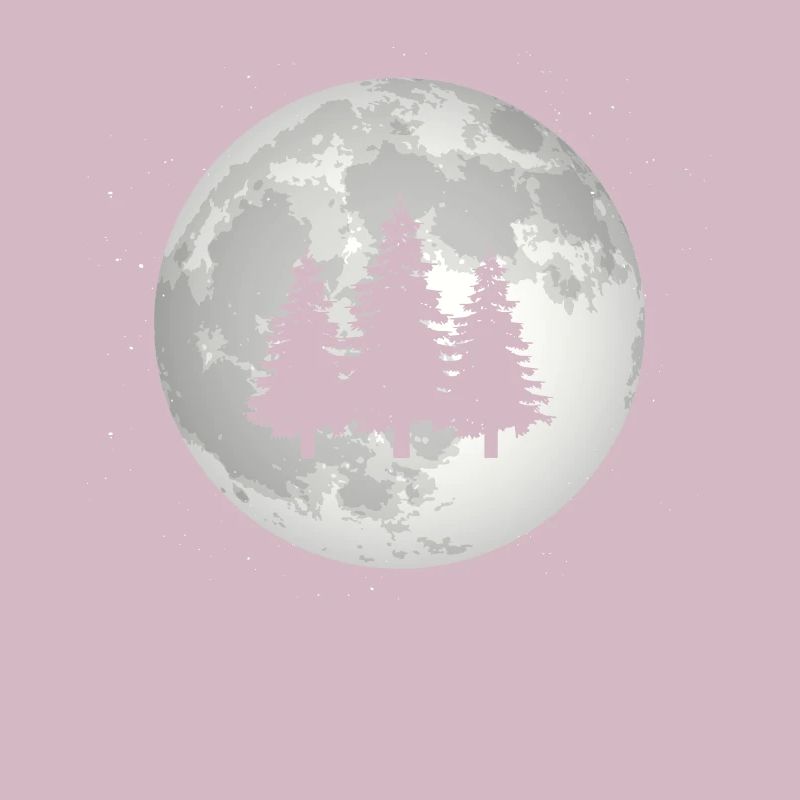 Full Moon - Trees -