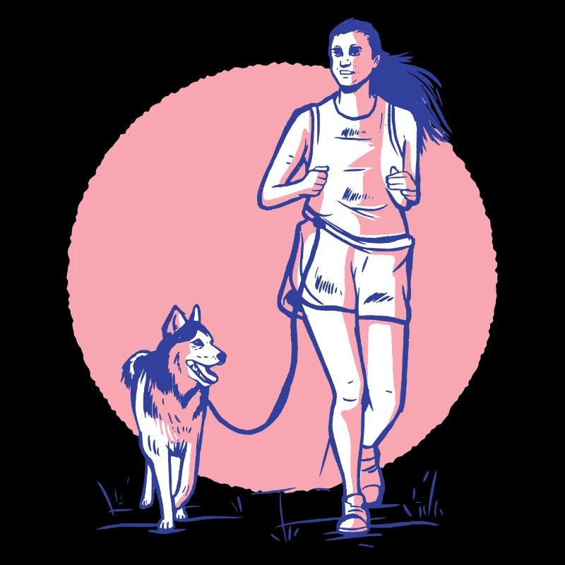 Frau und Hund