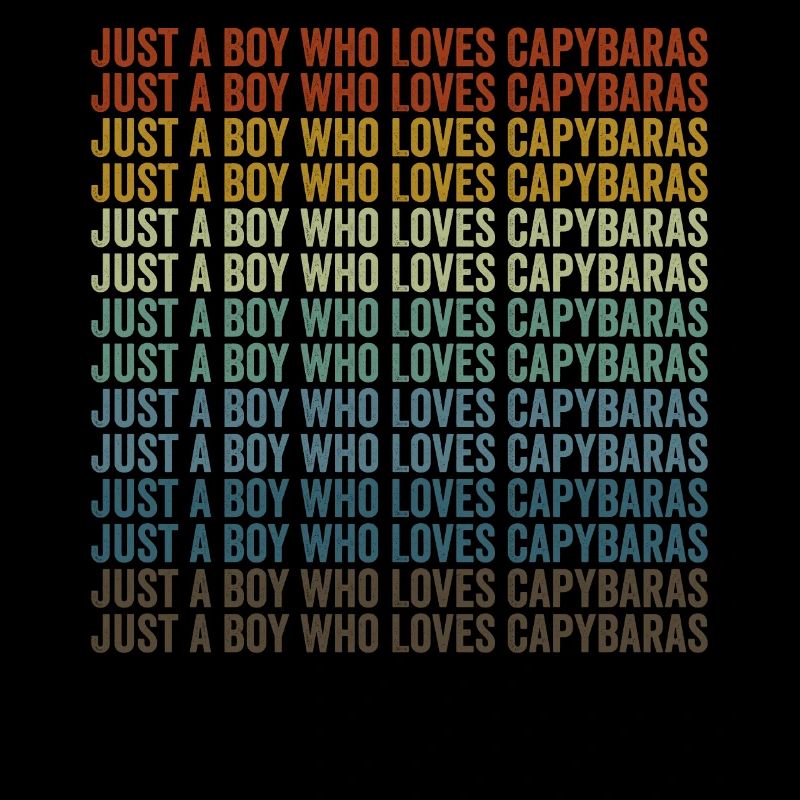 Nur ein Junge, der Capybaras liebt Capybara