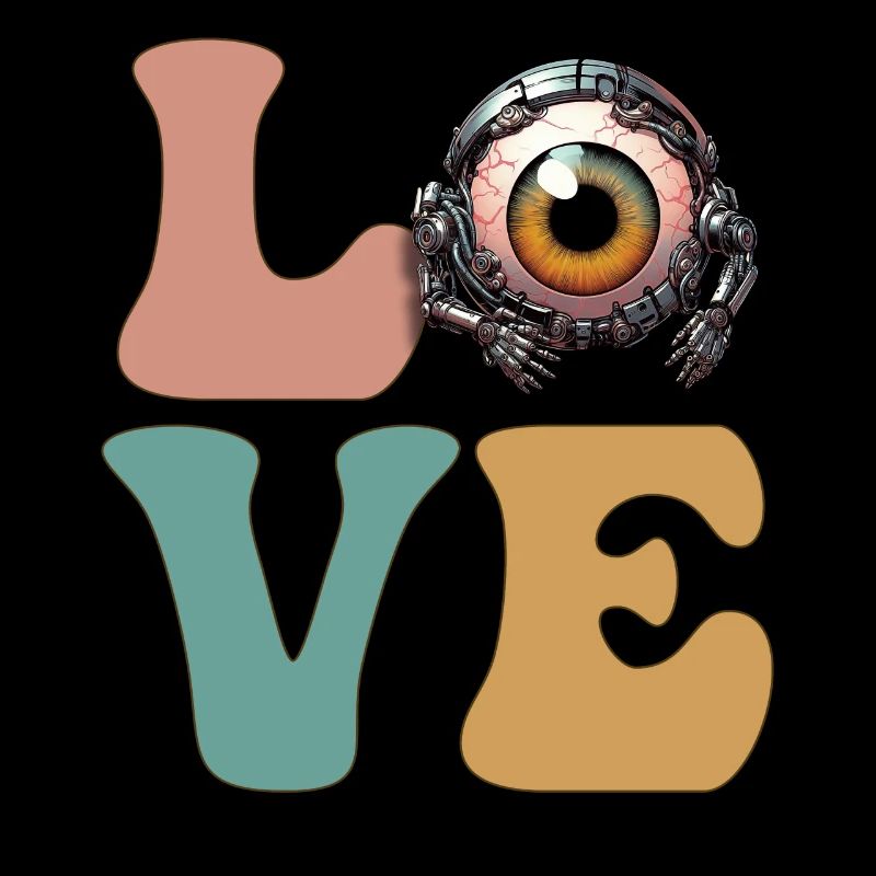 Weirdcore Robot Cyborg Cyber Eyeball Effrayant