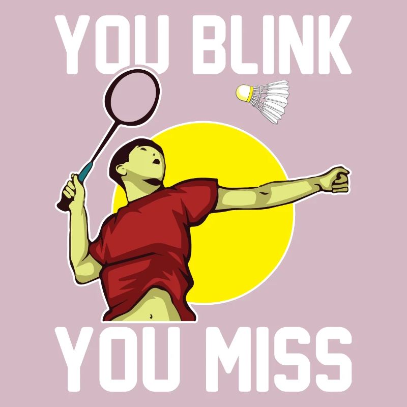 Funny badminton player