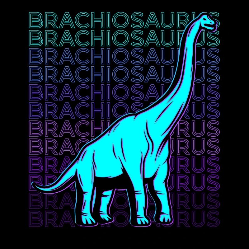 Brachiosaurus Dinosaur Retro