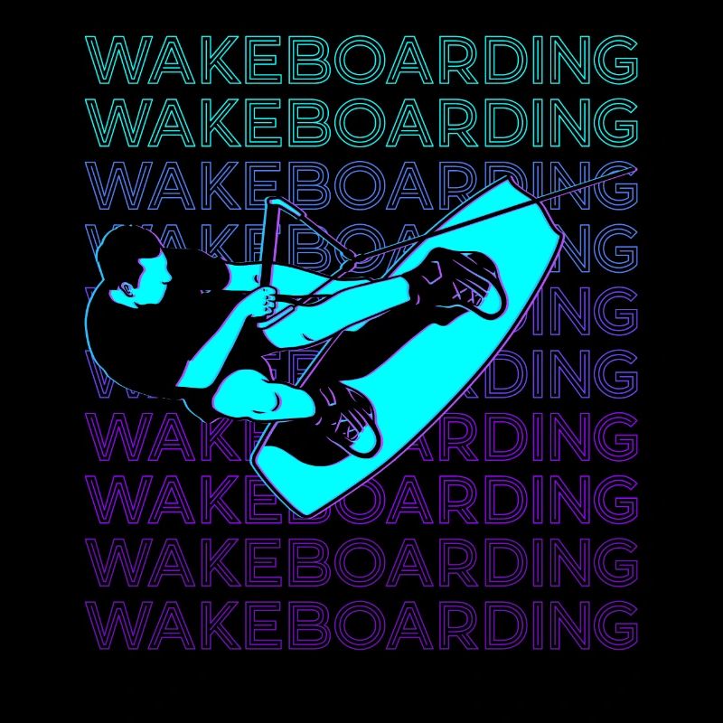 Wakeboarding Wakeboard Wakeboarder Retro