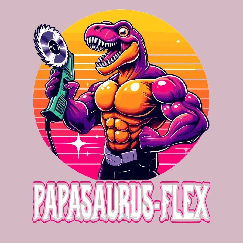 Papasaurus_flex Dino avec meuleuse d’angle