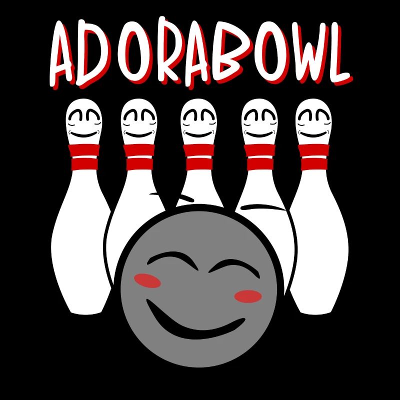 Blague sur la boule de bowling et quille de bowling