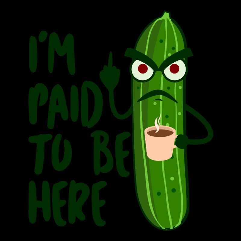 Cucumber Grumpy Middle Finger Coffee