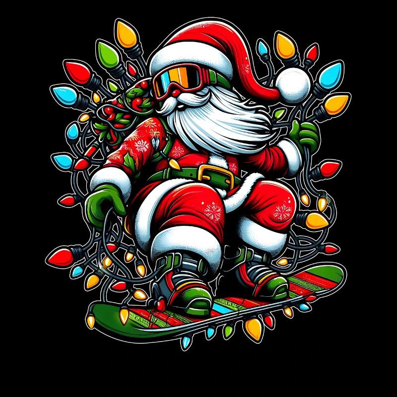 Weihnachtsmann Snowboarding Snowboard Snowboarder