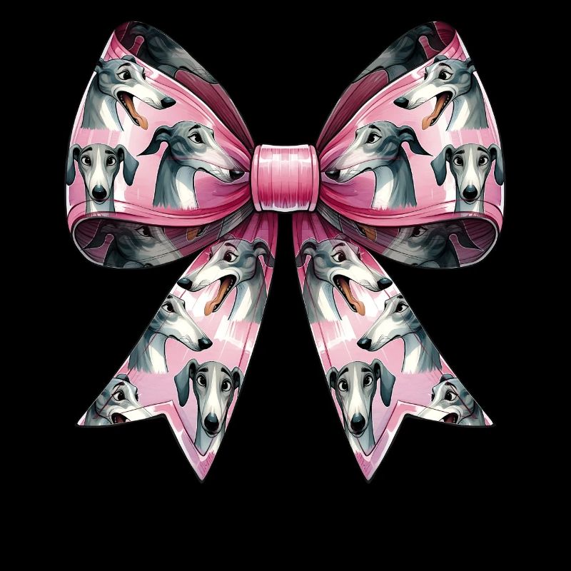 Coquette Schleife Windhund Hundemutter Muster Rosa