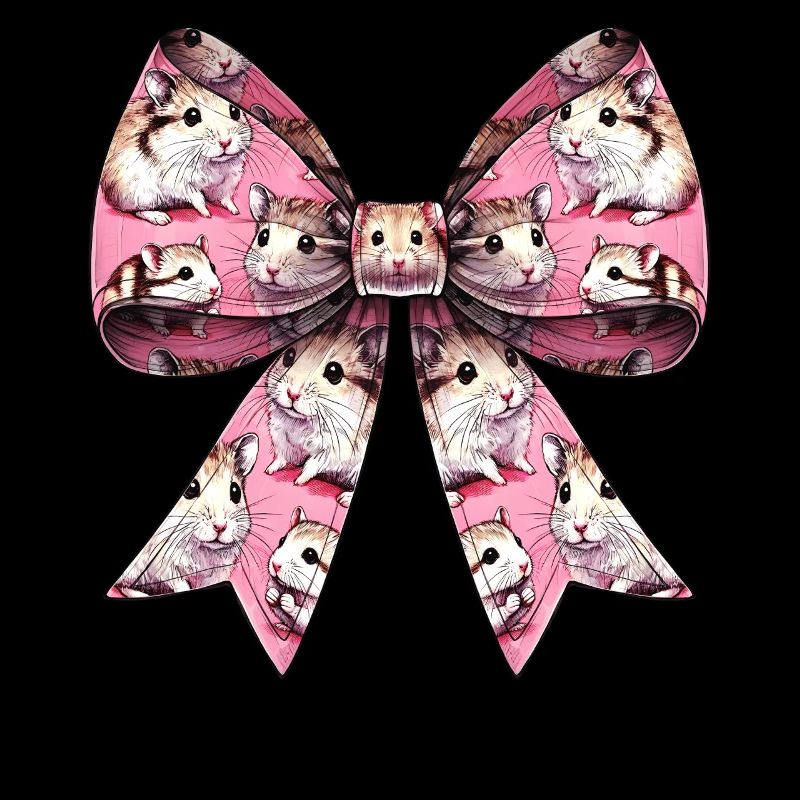 Coquette Bow Hamster Pattern Cute Hammy Mom