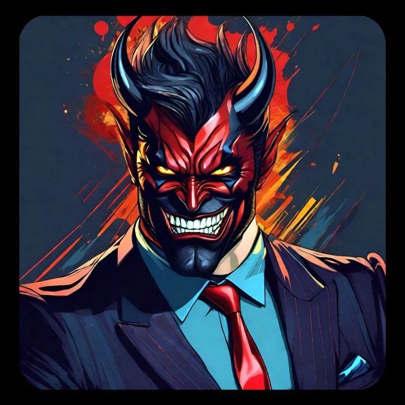 Elegant devil with suit and tie