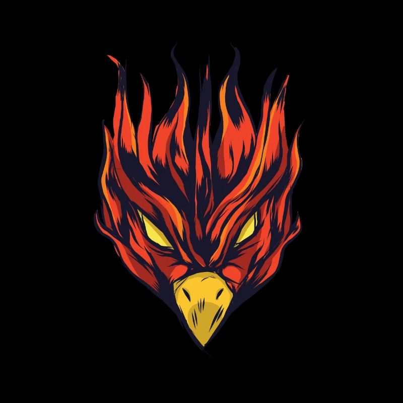 Adler Vogel Kopf Feuer Vogel