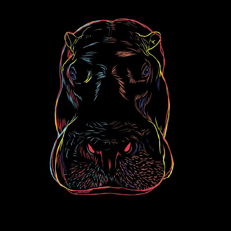 Neugieriger Nilpferd