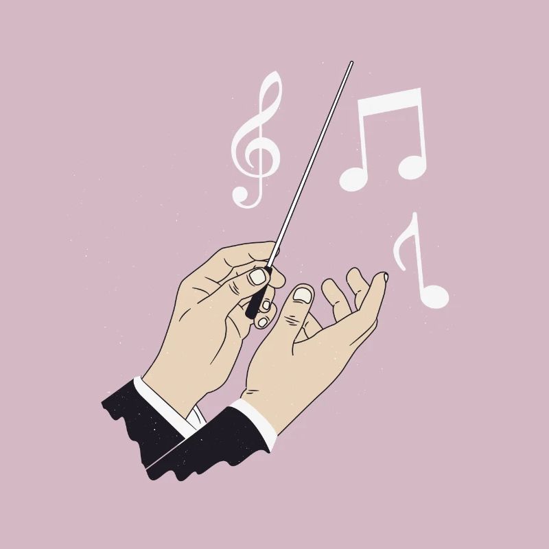 Dirigent Orchester Instrument Noten Musik Geschenk