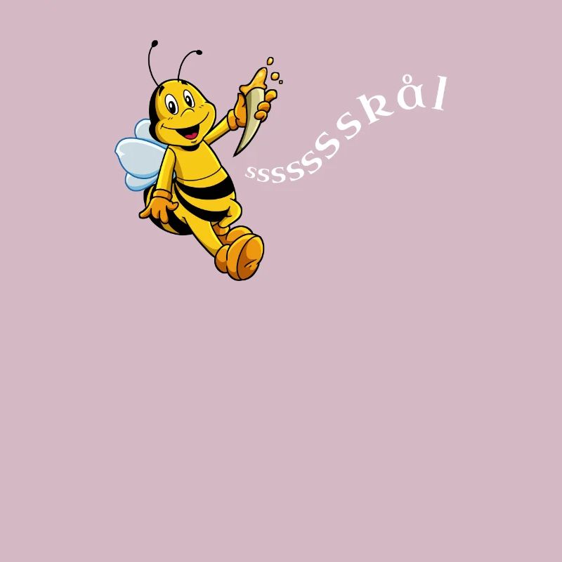 Comic Bee with Drinking Horn - Skal