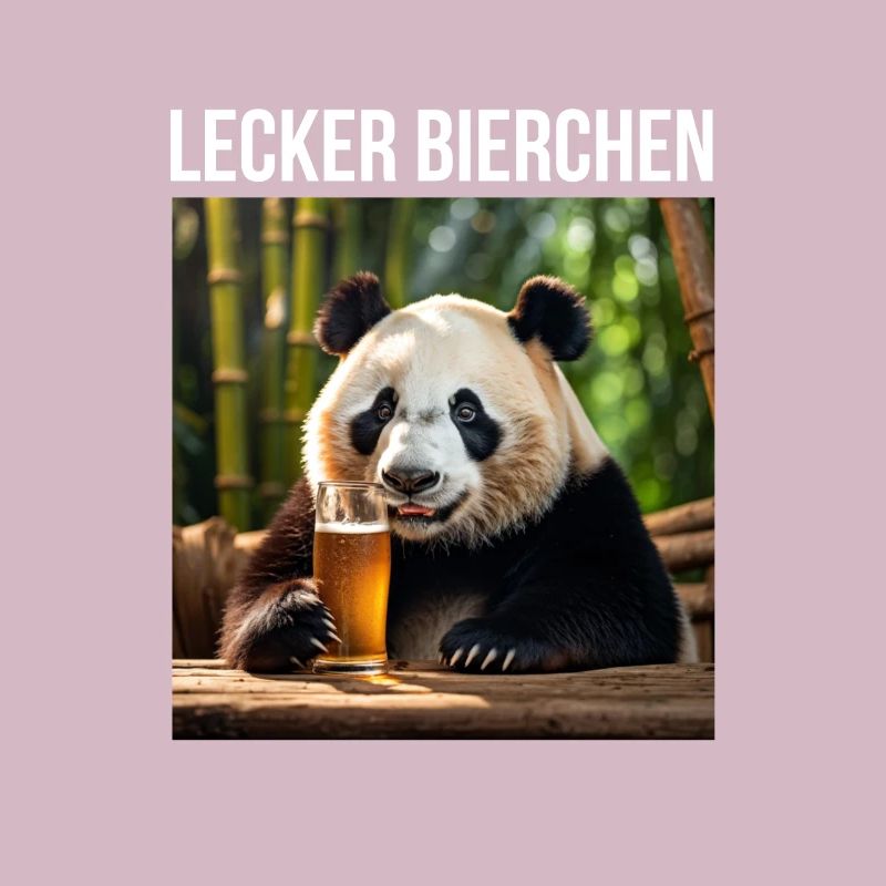 Panda mit Bier Lecker Bierchen Bier Meme