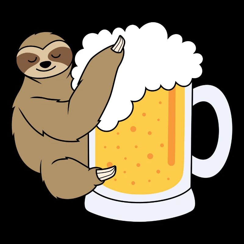 Sloth with beer
