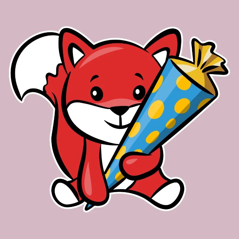Cunning fox with sugar cone