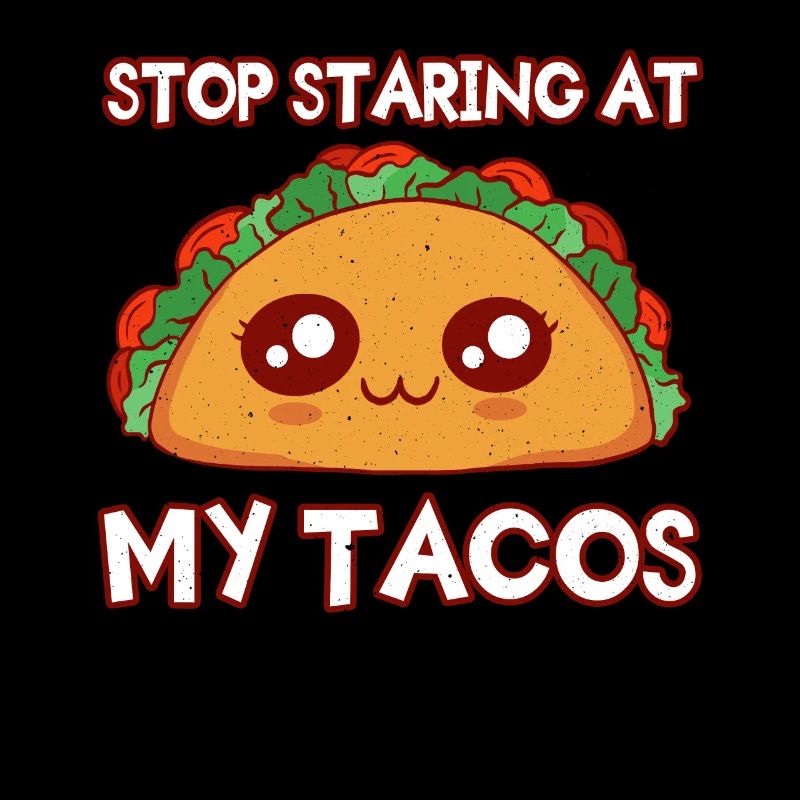 Mignon Kawaii Face Anime regardant Taco