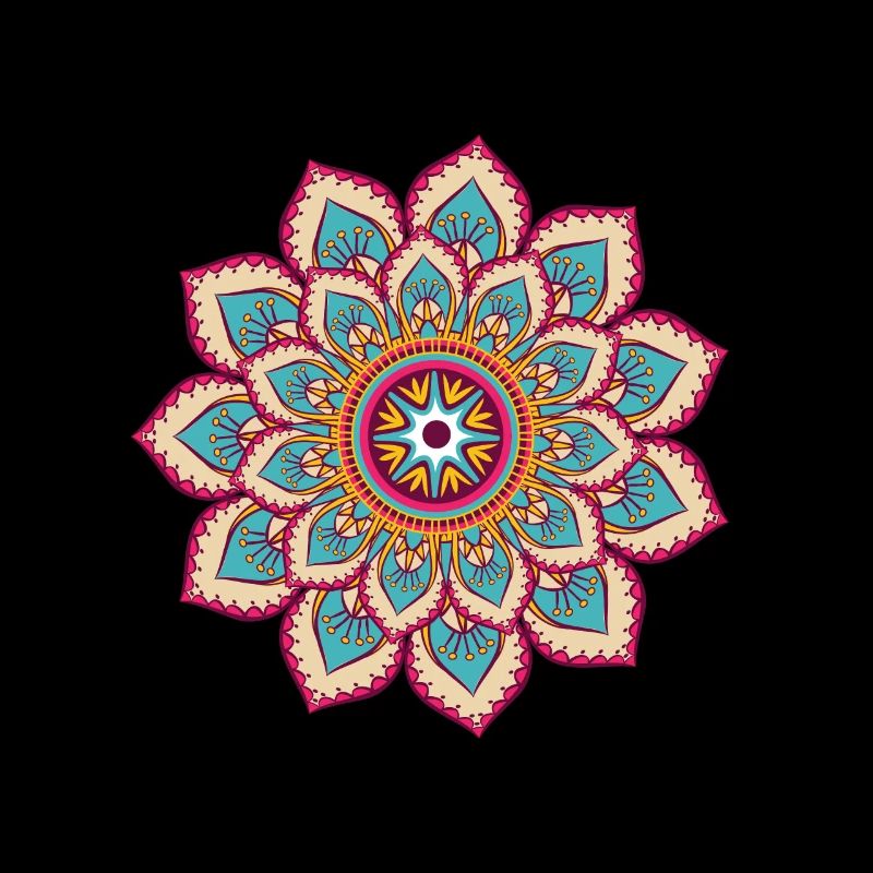 Circle mandala icon flower Cool shape sign