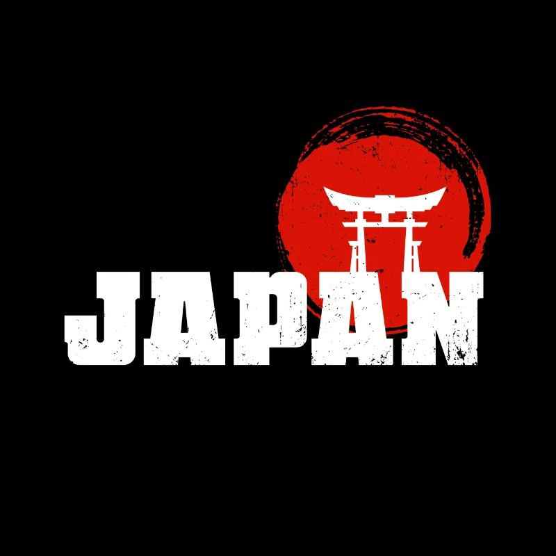 Japanese flag and a shrine