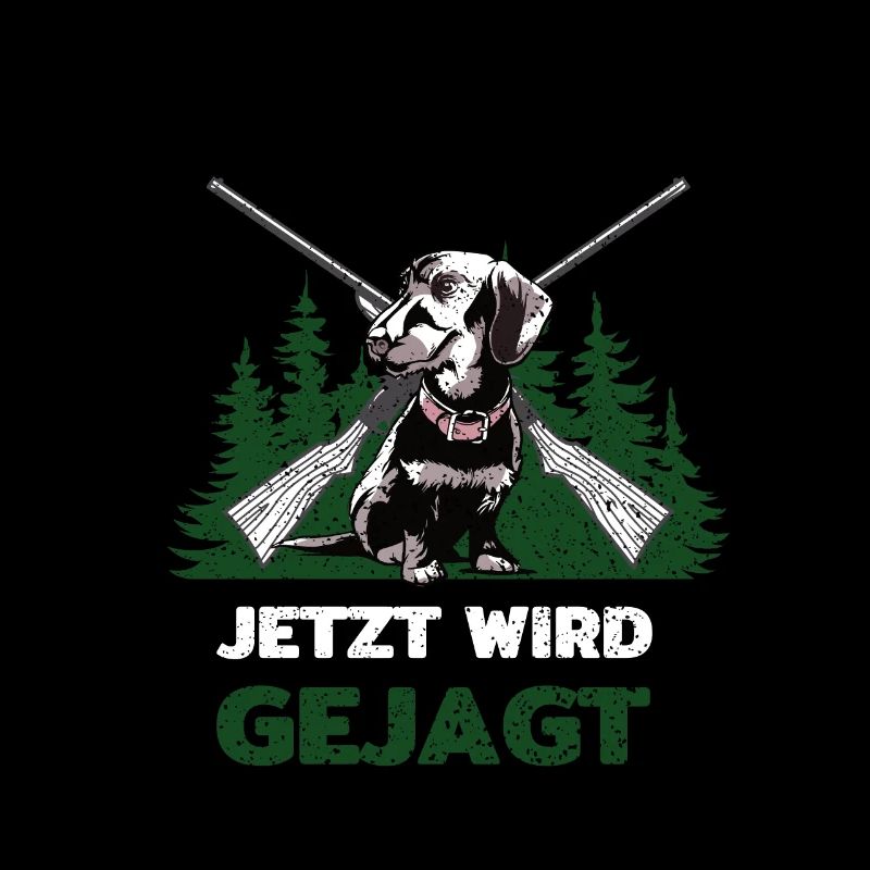 Jetzt wird gejagt - Jäger mit Dackel
