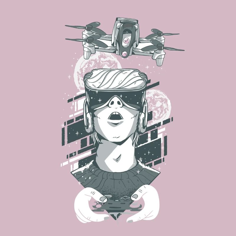 Drones opérateur, pilote de drones avec un drone
