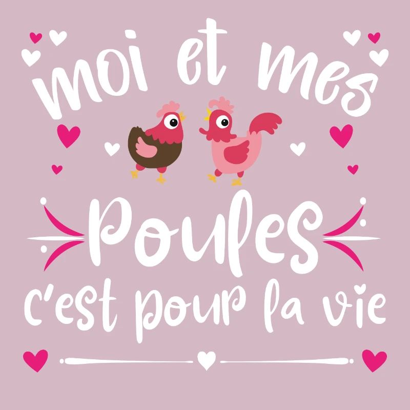 Poule, idée cadeau élevage de poules humour
