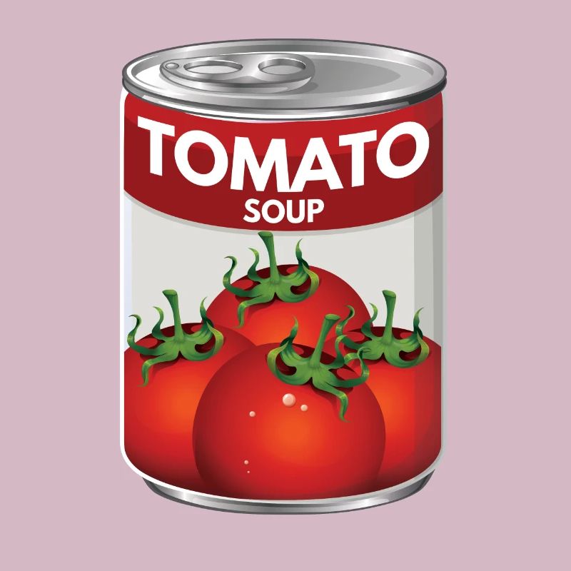 Große Dose Tomatensuppe