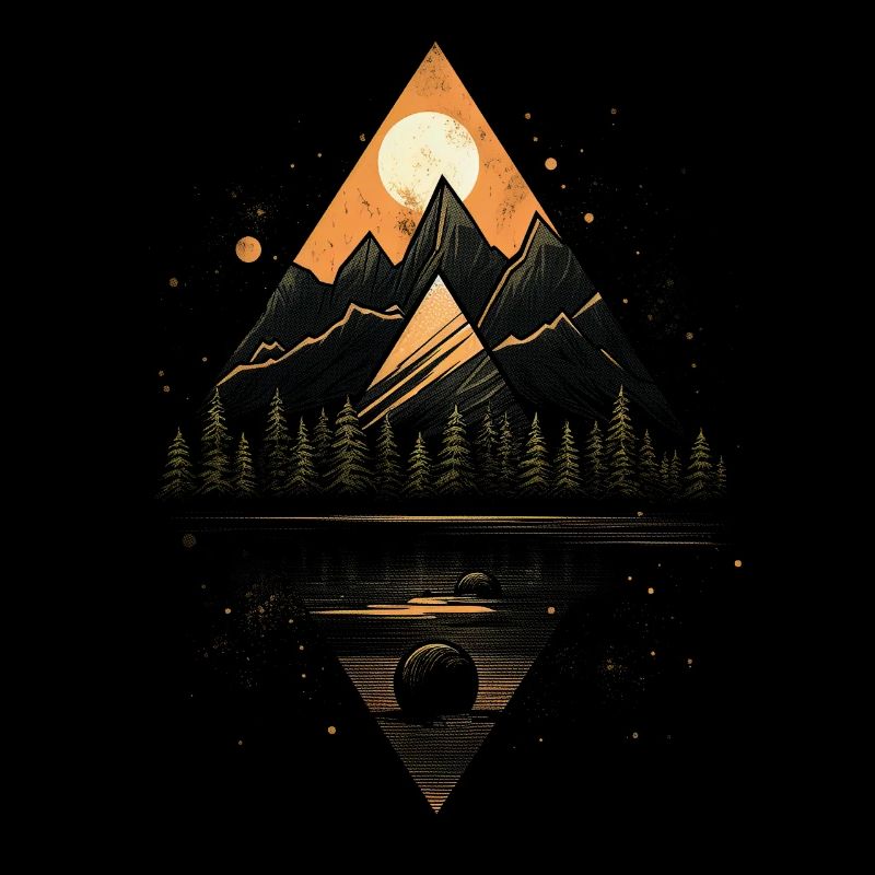 Nature, Forêt, Abstrait, Art, Camping