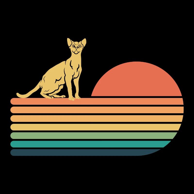 Abessinier Katze Retro Vintage