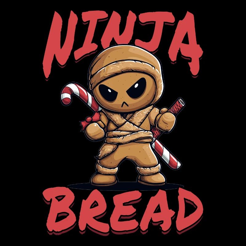 Funny Christmas Gingerbread Ninja Bread