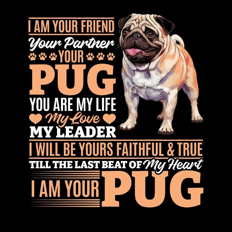 Mignon propriétaire de chien carlin