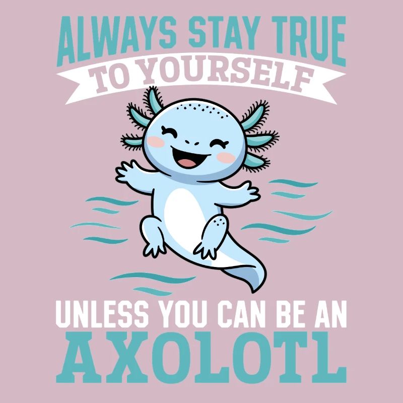 Mignon axolotl Restez toujours fidèle à vous-même à moins que