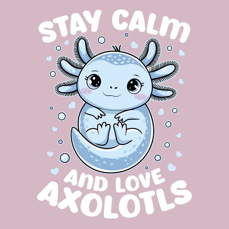 Mignon Axolotl Restez calme et aimez les axolotls