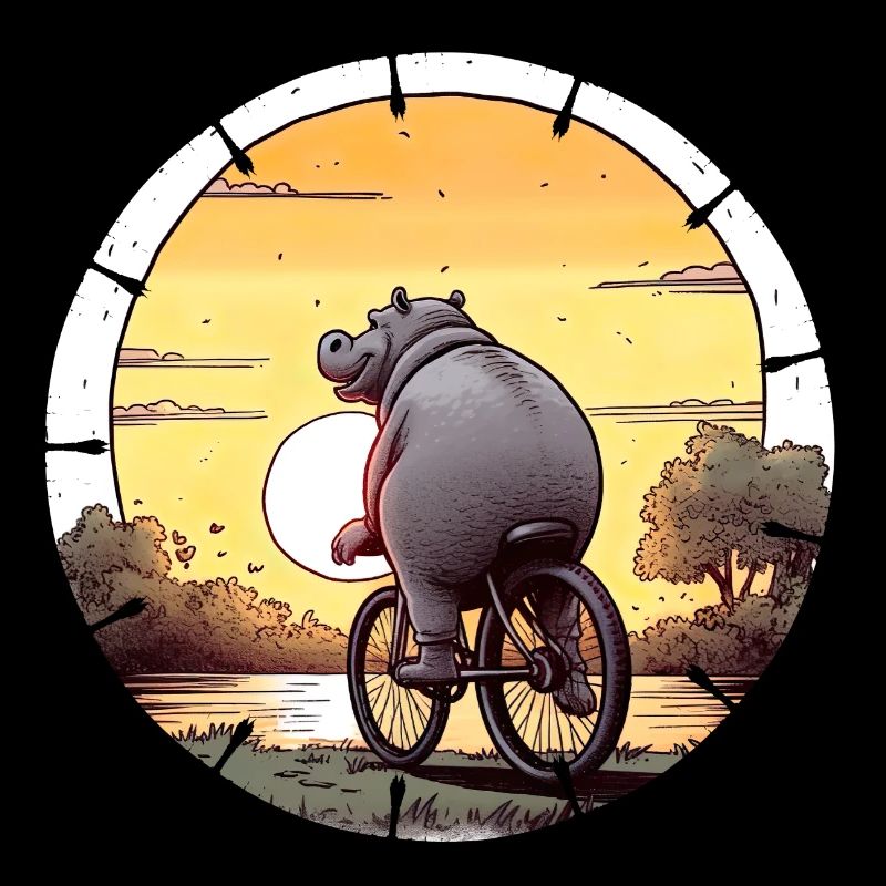 Le vélo, pas un passe-temps pour les hippopotames