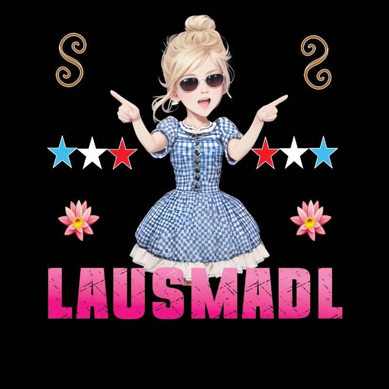 Lausmadl Dirndel Ersatz Kostüm Bayrisch Spruch