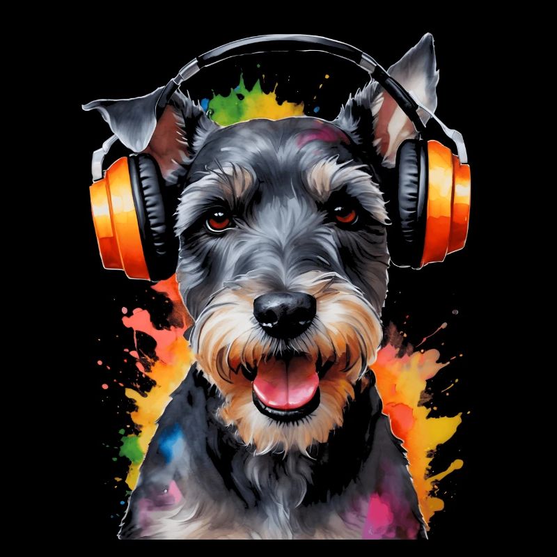 Miniature Schnauzer casque chien drôle Design impression