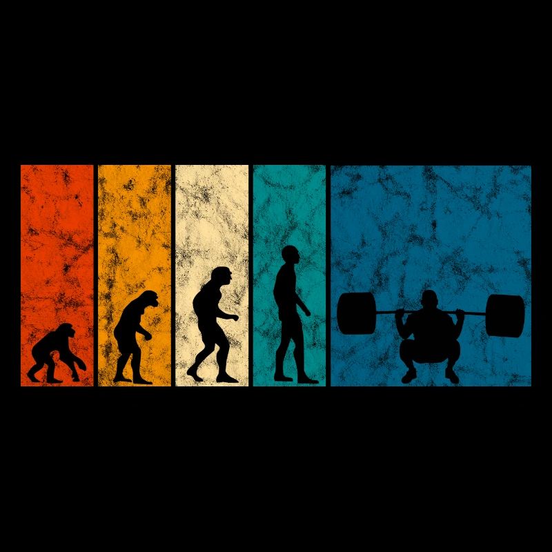 Bodybuilding Bodybuilder GYM Evolution Retro