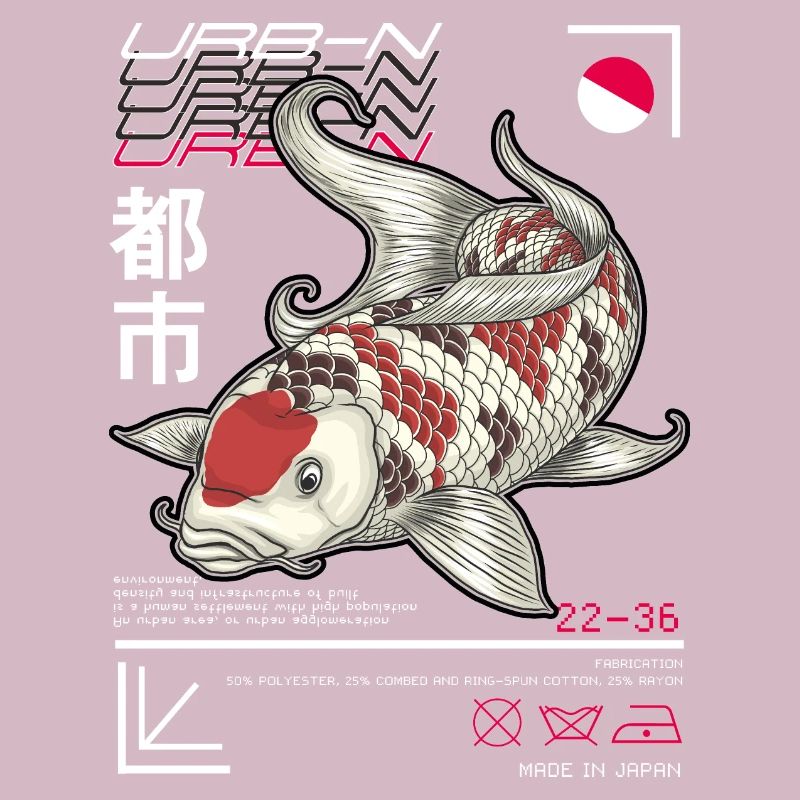 Japanese Art Style Koi Fish